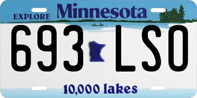 MN license plate 693LSO