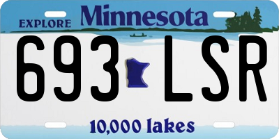 MN license plate 693LSR