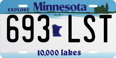 MN license plate 693LST
