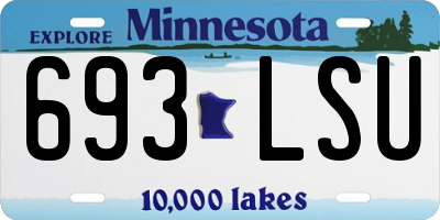 MN license plate 693LSU