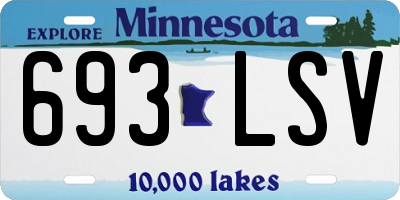 MN license plate 693LSV