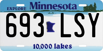 MN license plate 693LSY