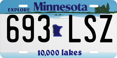 MN license plate 693LSZ