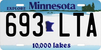 MN license plate 693LTA