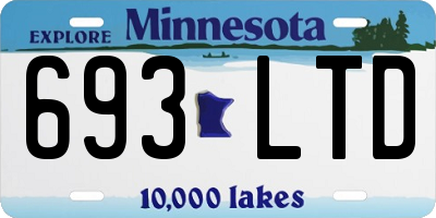 MN license plate 693LTD