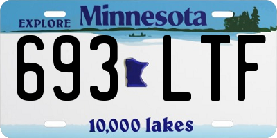 MN license plate 693LTF