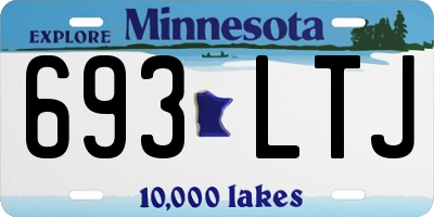 MN license plate 693LTJ