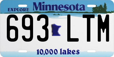 MN license plate 693LTM