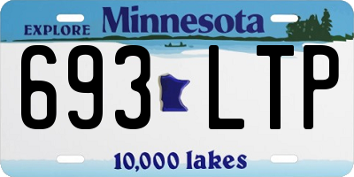 MN license plate 693LTP
