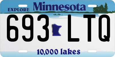 MN license plate 693LTQ