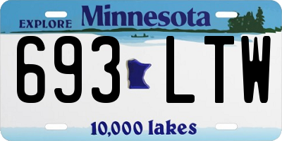 MN license plate 693LTW