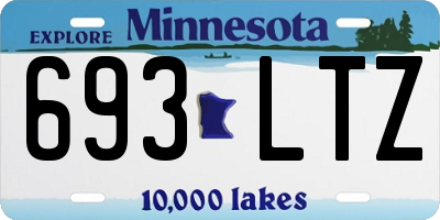 MN license plate 693LTZ