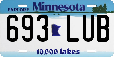 MN license plate 693LUB