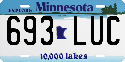 MN license plate 693LUC