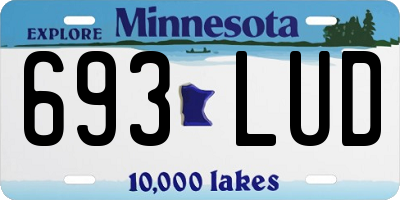 MN license plate 693LUD