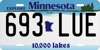 MN license plate 693LUE