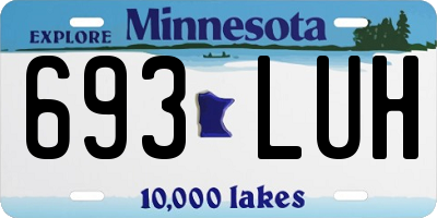 MN license plate 693LUH