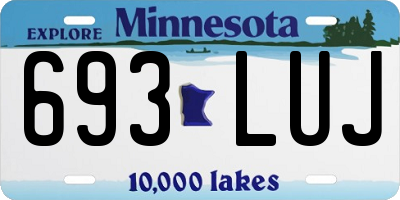 MN license plate 693LUJ