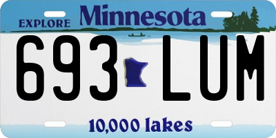 MN license plate 693LUM