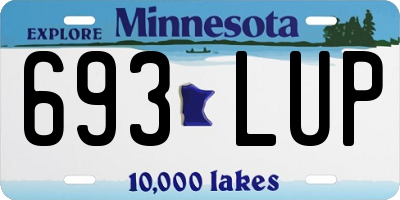 MN license plate 693LUP