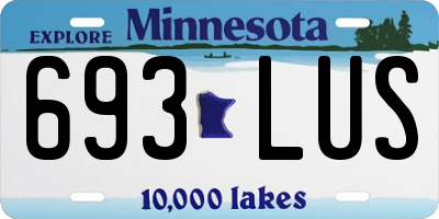 MN license plate 693LUS