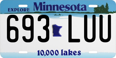 MN license plate 693LUU