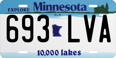 MN license plate 693LVA