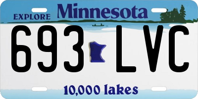 MN license plate 693LVC