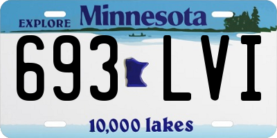MN license plate 693LVI