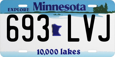 MN license plate 693LVJ