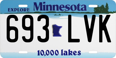 MN license plate 693LVK