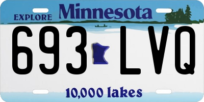 MN license plate 693LVQ