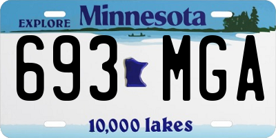 MN license plate 693MGA
