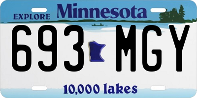 MN license plate 693MGY