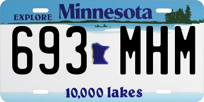 MN license plate 693MHM