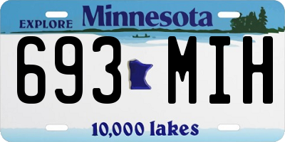 MN license plate 693MIH