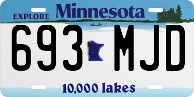 MN license plate 693MJD