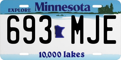 MN license plate 693MJE
