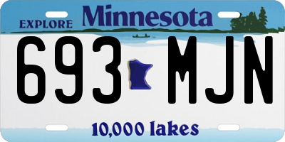 MN license plate 693MJN