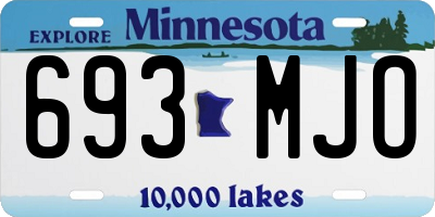 MN license plate 693MJO