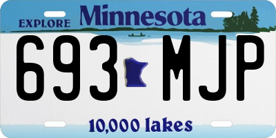 MN license plate 693MJP