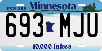 MN license plate 693MJU