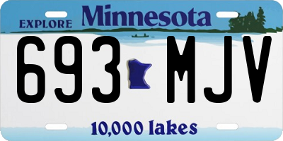 MN license plate 693MJV