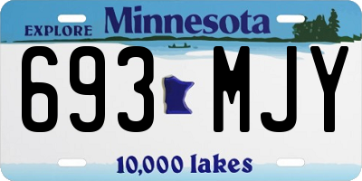 MN license plate 693MJY