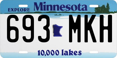 MN license plate 693MKH