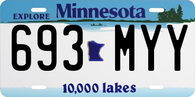 MN license plate 693MYY