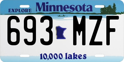 MN license plate 693MZF