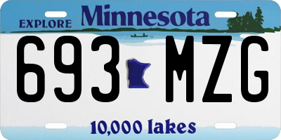 MN license plate 693MZG