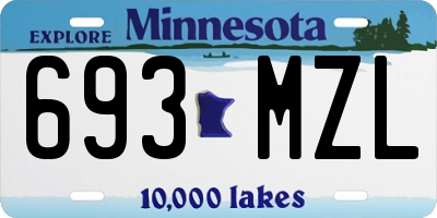 MN license plate 693MZL