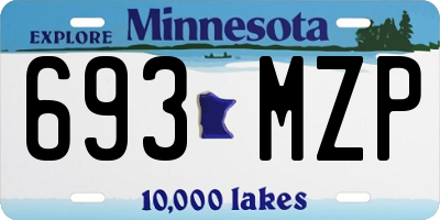 MN license plate 693MZP